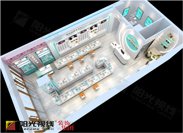 細長型眼鏡店怎么裝修設計？